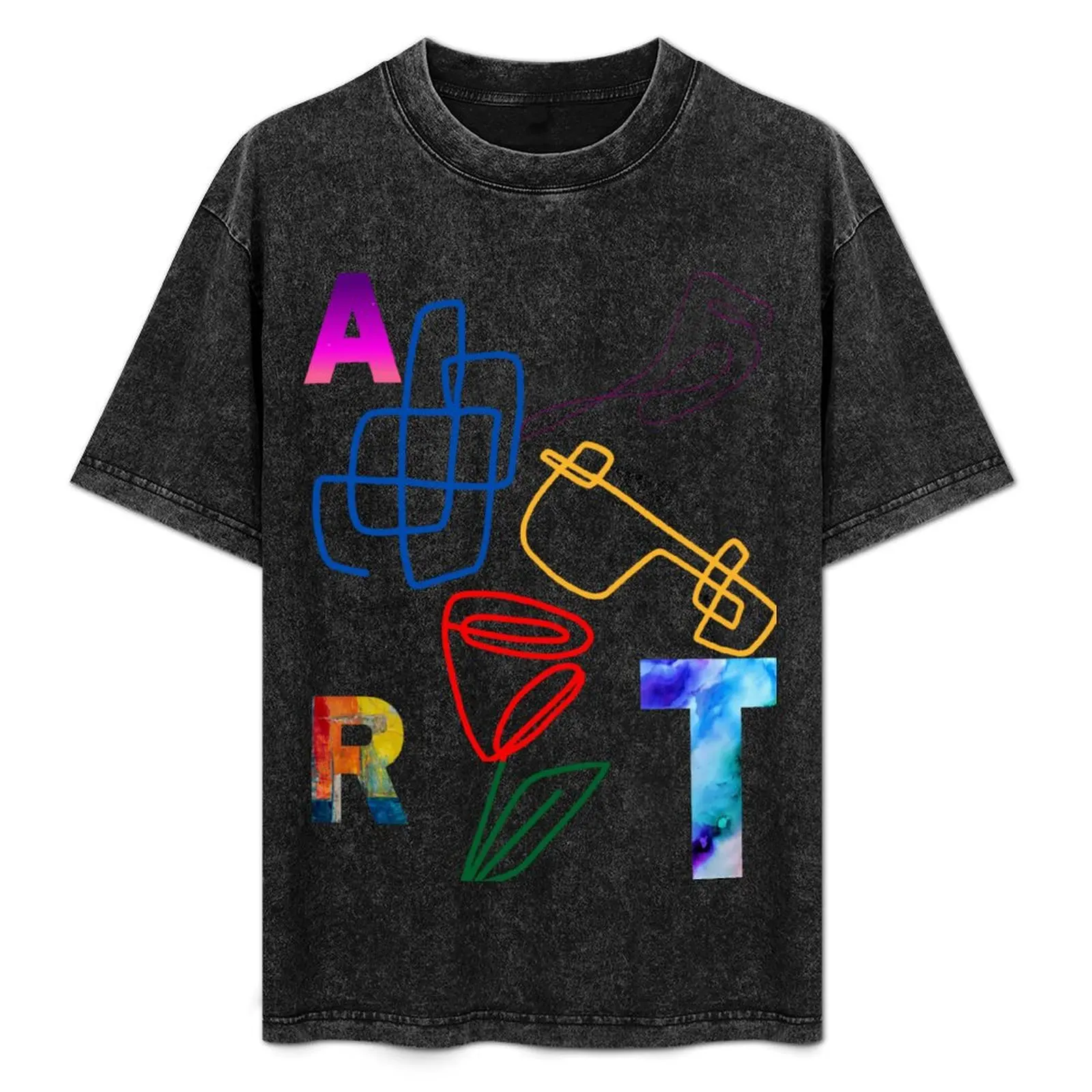 

ABSTRACT- ART T-Shirt custom t shirt rapper graphic tees plus size clothes mens designer t shirt