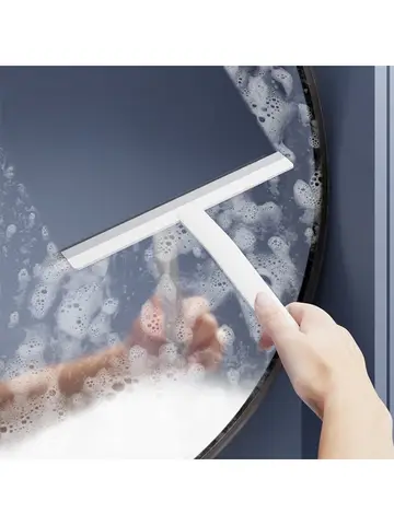 Household Glass Scraper, Soft Rubber Bathroom Floor Scraper Cleaning Tool