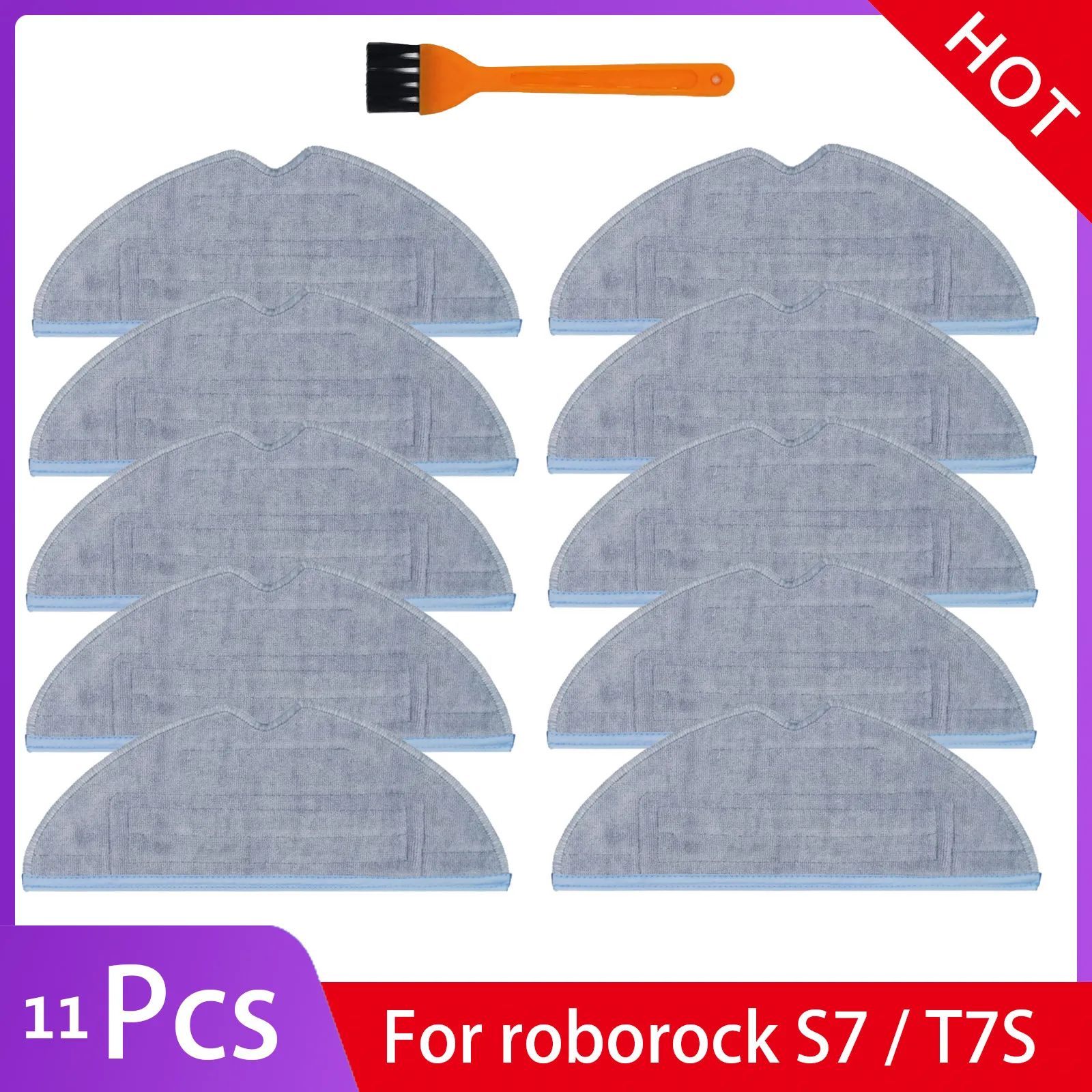 Pad Mop Para XiaoMi Roborock Aspirador de pó Robô S7 S70 S75 S7Max S7MaxV T7s T7s Plus Peças Mop Mop Trapos Panos Acessórios