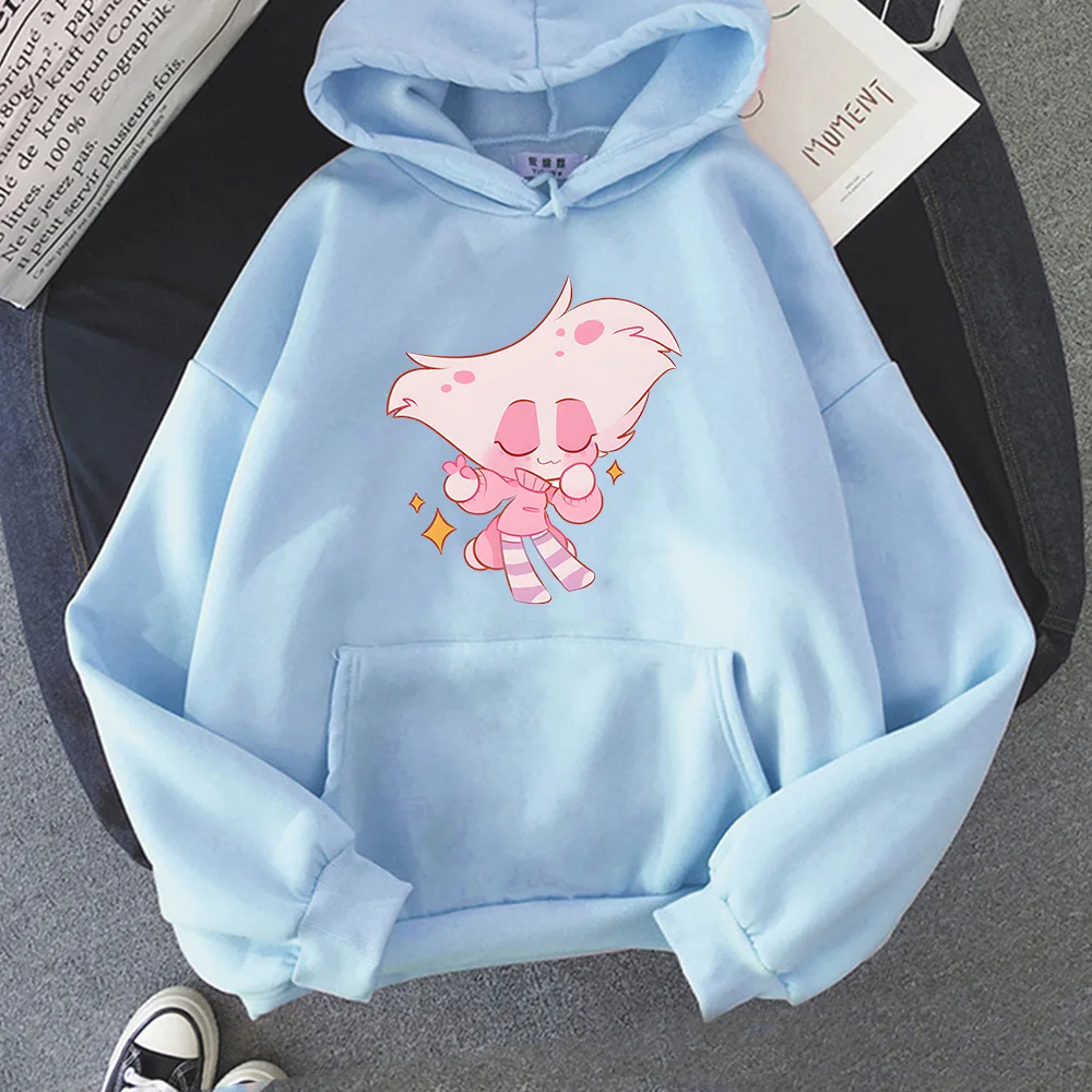 Unisex Kleding Angel Dust Hoodies Sweatwear Paar Fleece Anime Sweatshirt Lange Mouw Punk Sudaderas Con Capucha Zachte Hoody