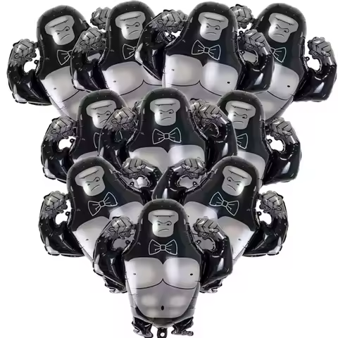 1/3pcs Cartoon Animals Gorilla Aluminum Foil Balloon Monkey King Balloon Jungle Safari Theme Party Supplies Balloon Baby Shower