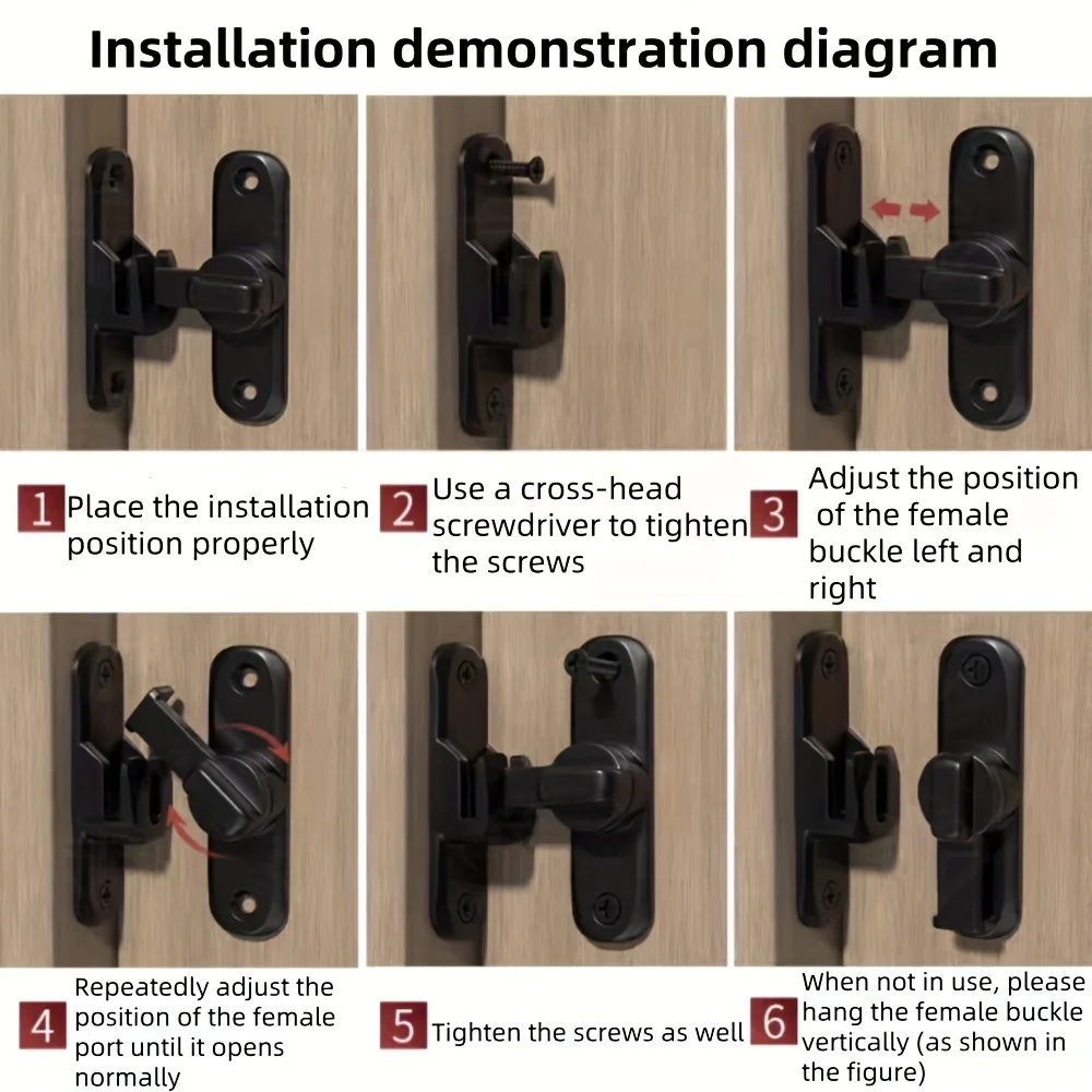 90 درجة نافذة أدراج أقفال خزانة الفولاذ المقاوم للصدأ هوك مزلاج باب الحظيرة مزلاج الترباس السنانير انزلاق بوابة أبازيم الأجهزة #6