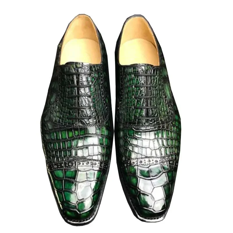 chue crocodile shoes men  fashion  business    Brush color   bottom of the skin  Men