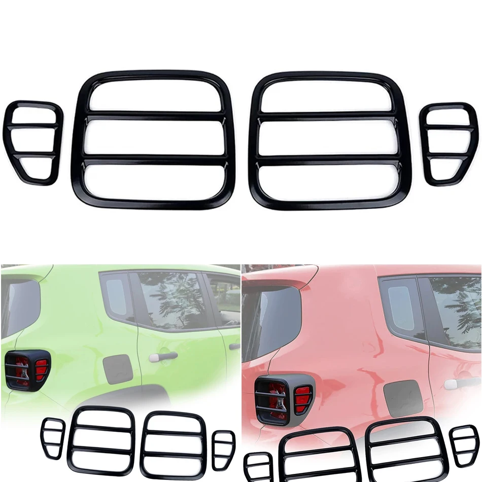 

MX 4pcs/Set Iron Taillights Rear Tail Light Lamp Protector Cover Guards for Jeep Renegade 2015-2018 Car styling