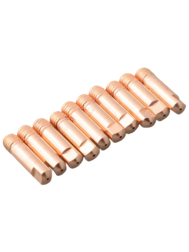Precision Welding Guaranteed 10pcs MB15AK Welding Contact Tips, 0 6 1 2mm Tip Size, M6 Thread Size, Reliable Performance