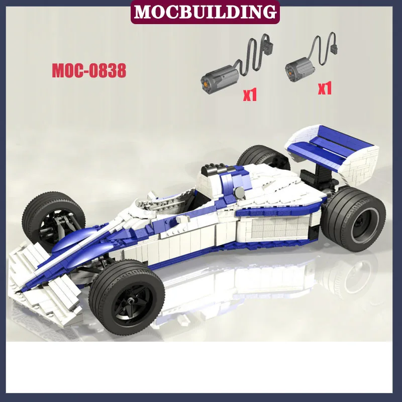 MOC Racing 1:8 Model Building Block Assembly City Sports Car F1 Boy Collection Toys DIY Gifts