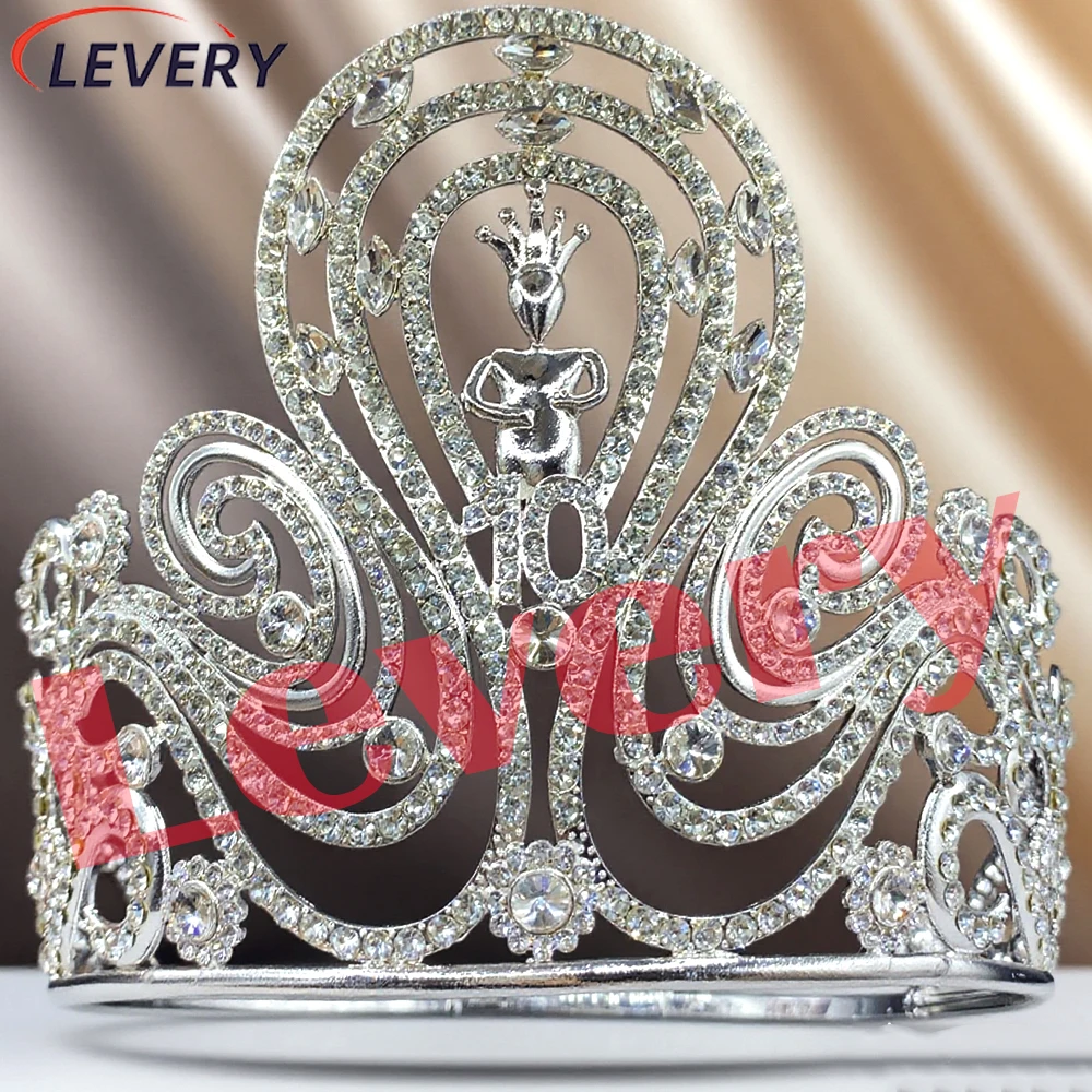 

Levery Crystal Tiara Crown Headband Princess Elegant Crown for Women Girls Bridal Wedding Prom Birthday Party