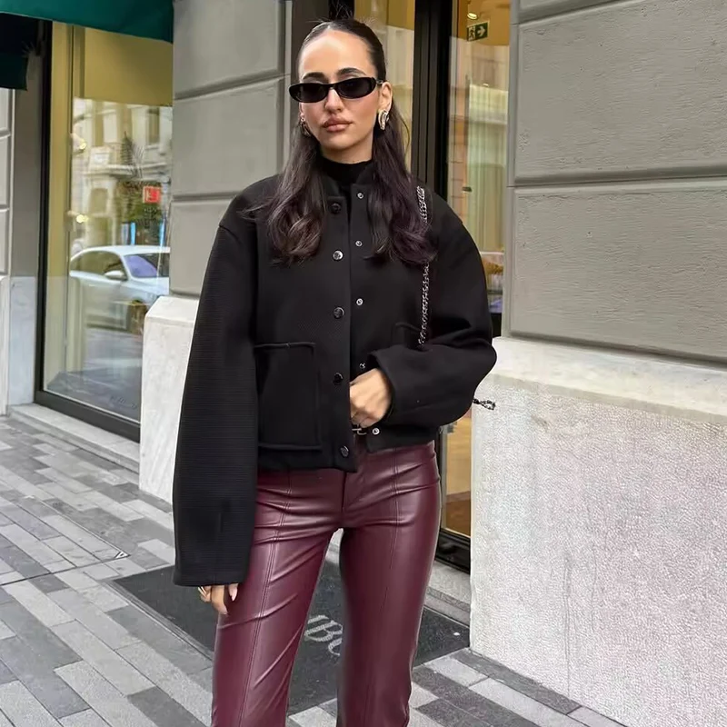 

2025 Chic Casual Bomber Jackets For Women Long Sleeve Oversized Autumn Jacket Coats Fashion Streetwear New Outerwear ﻿