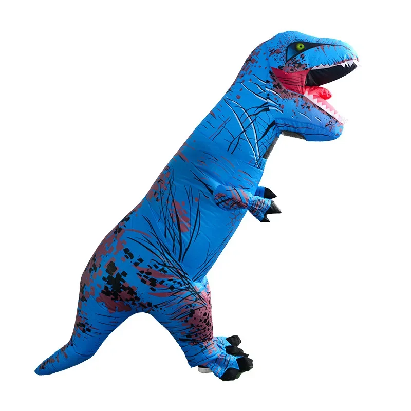 Simbok Hot T-Rex Dinosaur Inflatable Costume Halloween Party Cosplay Fancy Suits Mascot Cartoon Anime Clothing for Adult Kids