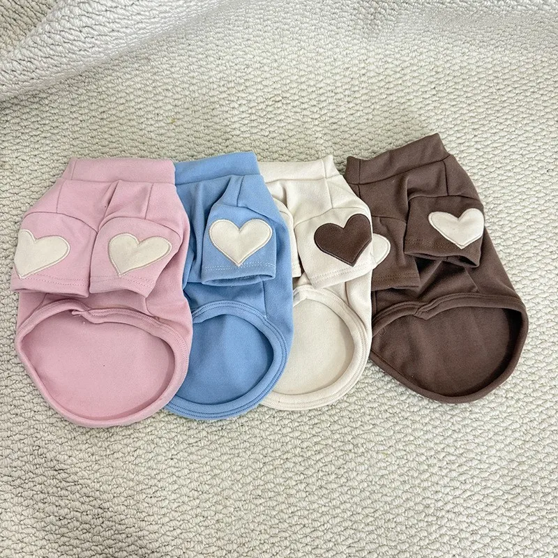 Heart Print Pet Hoodie 1