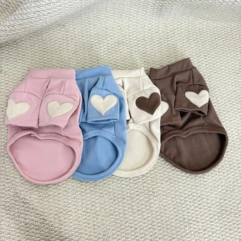 Heart Print Pet Hoodie 1
