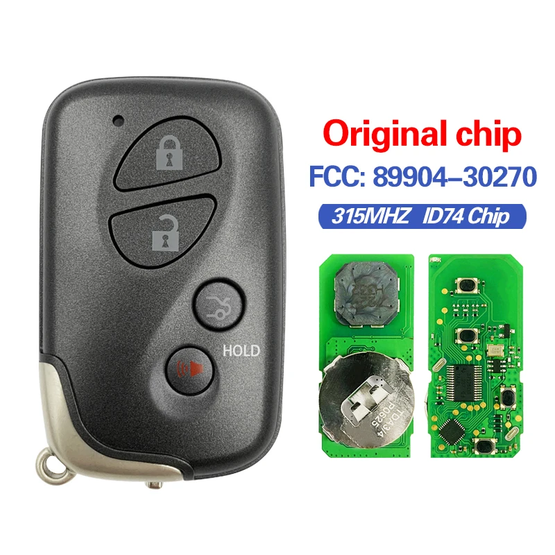 CN052031 For Lexus ES GS IS LS 2006+ Aftermarket Smart Remote Key HYQ14AAB 0140 P1 94 4D-67 Chip 315MHz 89904-30270 Keyless Go