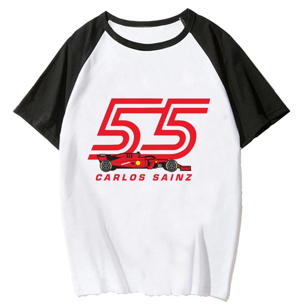 Carlos Sainz top women manga t-shirts female funny designer graphic clothing