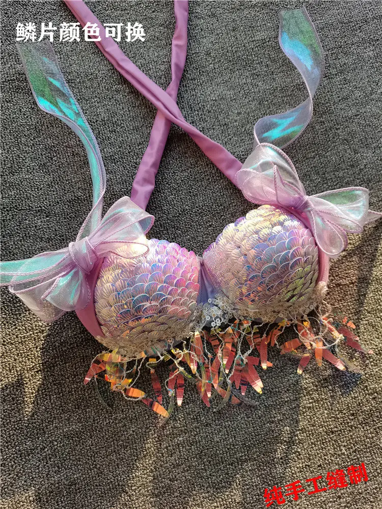 Bra Sequined Bra Free Bikini Aquarium Costume Electronic Music Festival Cospla