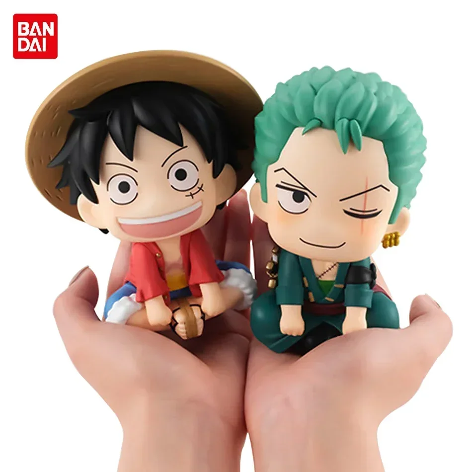 7cm Anime Figure One Piece Cartoon Monkey D Luffy Roronoa Zoro Q Figural Dolls Car Decoration PVC Model Toys Kids Birthday Gifts