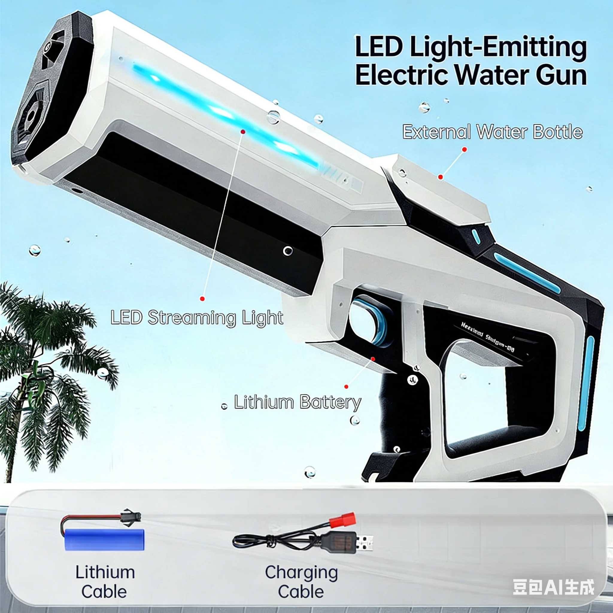 

Water Guns Electric For Adults Powerful Squirt Automatic Water Suction Water Blasters Summer Outdoor Beach Toy For Kids Gift