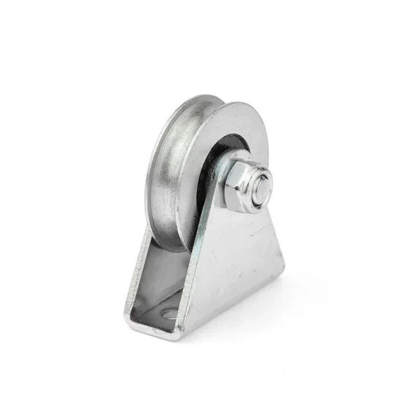 6*33*8mm Bracket Pulley Triangle Bracket L-shaped U-shaped Steel Wire Rope Groove Pulley Bearing Pulley Crossing Line