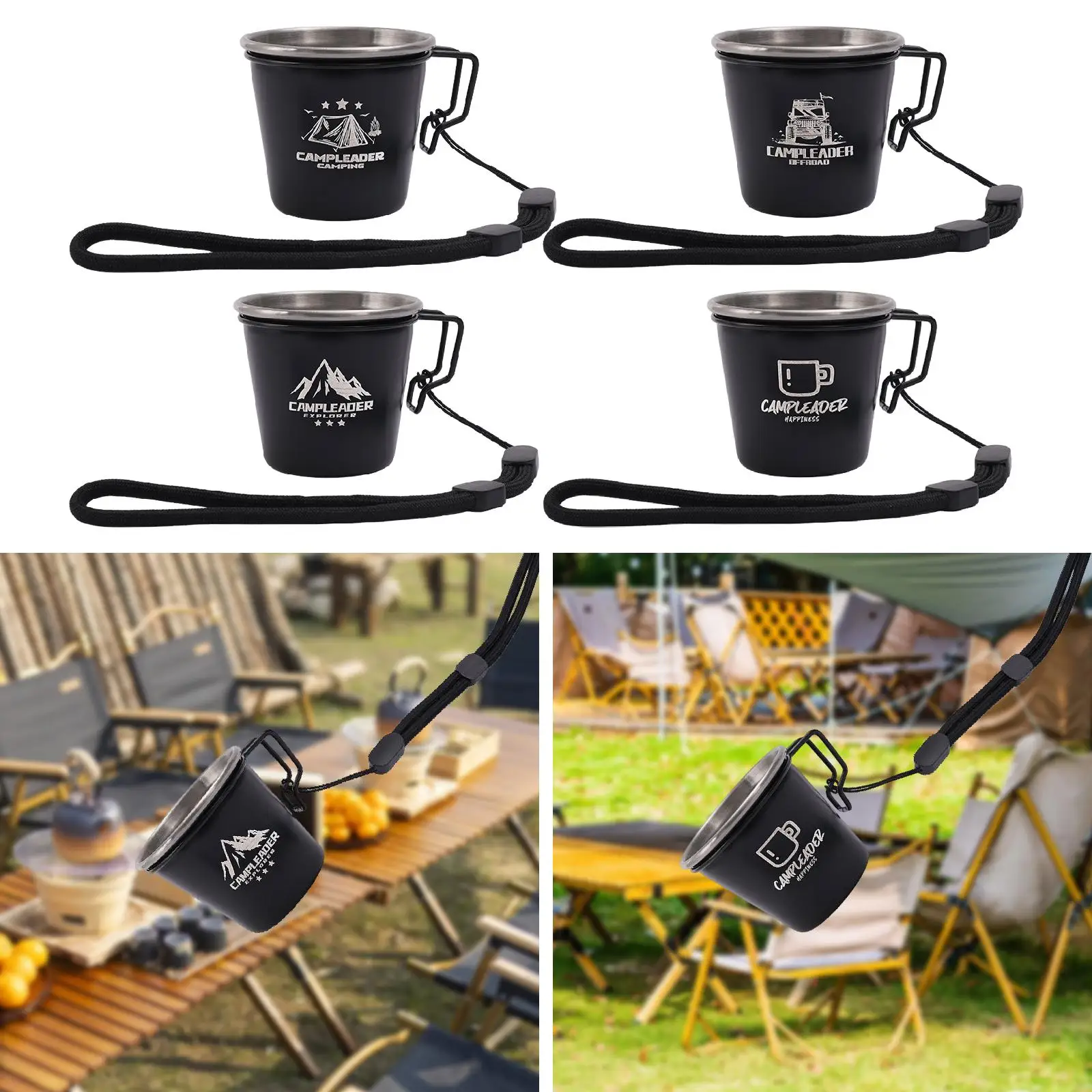 كوب للتخييم، أدوات للشرب خفيفة الوزن، قابلة لإعادة الاستخدام، كوب شاي محمول، كوب للشرب، كوب للتخييم والمشي لمسافات طويلة والتسلق والصيد والنزهات في الهواء الطلق