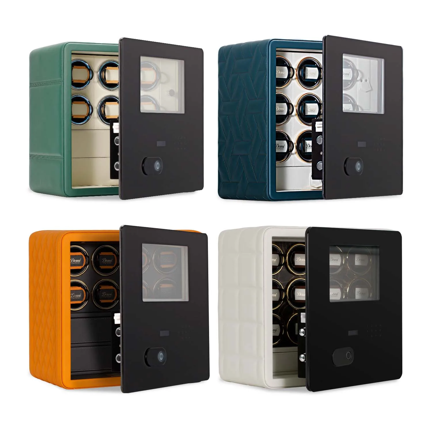 Limited Edition Steel Strongbox Automatic Winder Safe Box Watch Cabinet for 12 Watches Jewelry Banknote File Storage