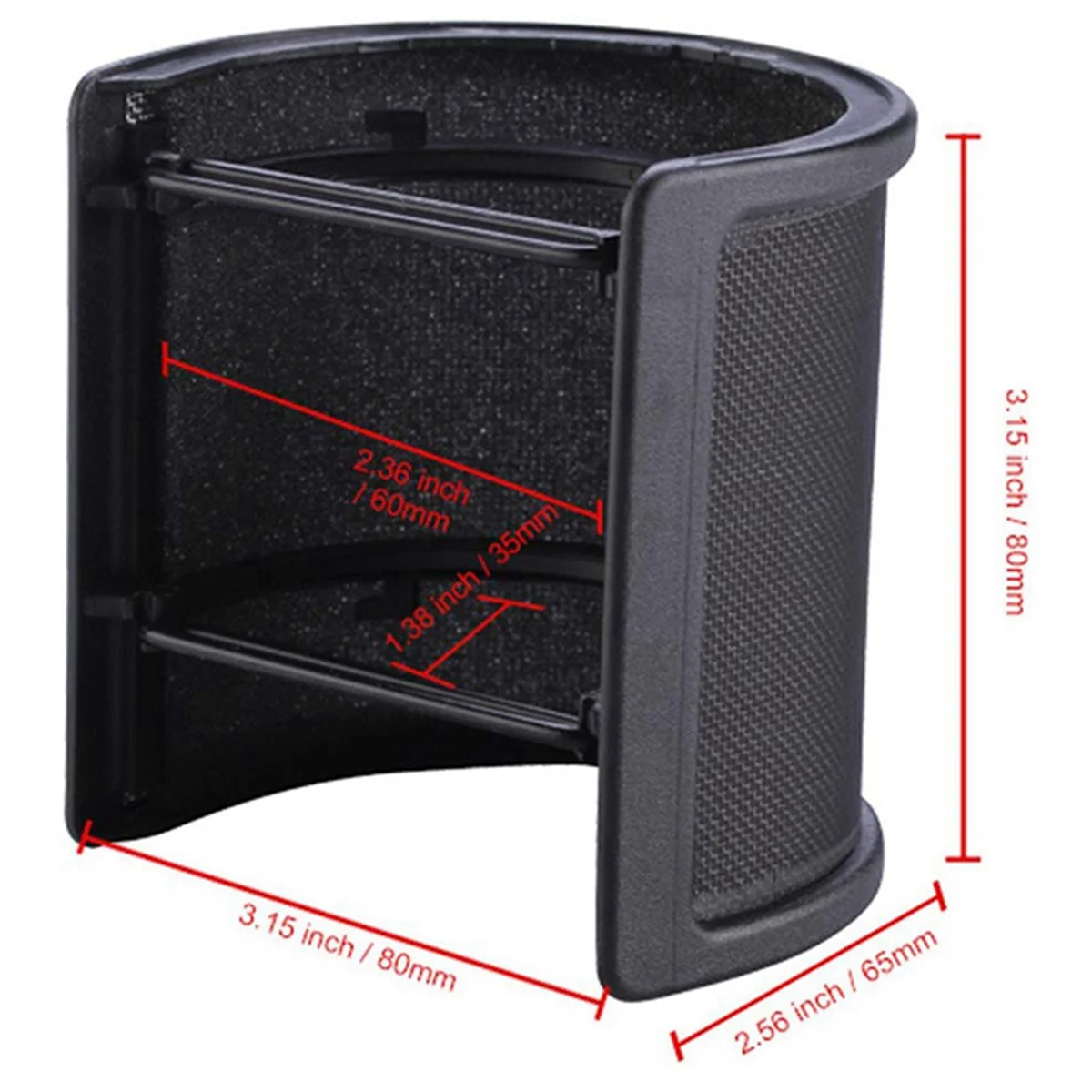 A72Z 3X Microphone Shock Mount with Microphone Filter Windscreen Suspension Shock Mount Holder Clip