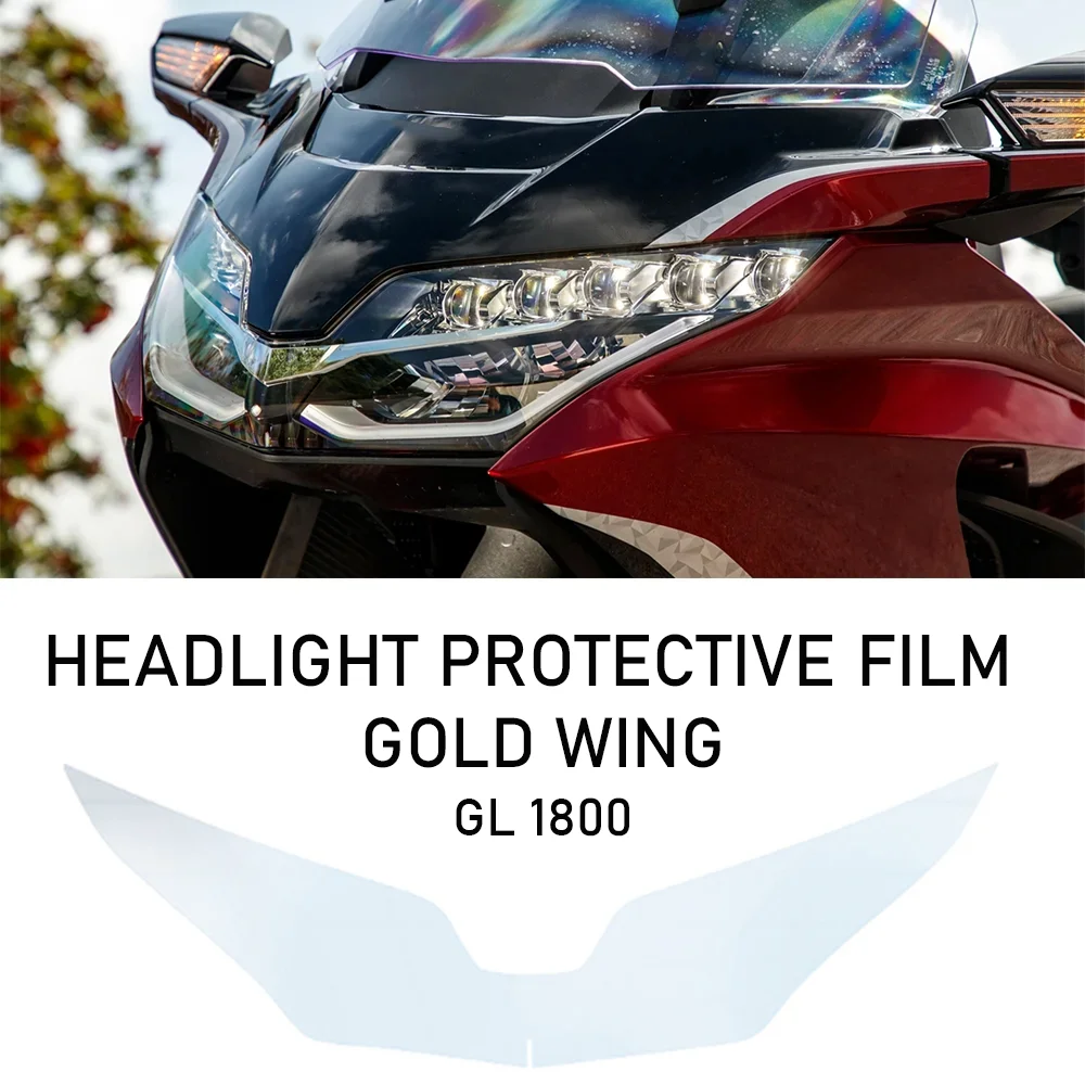 

Gold Wing GL1800 Accessory Panical Front Headlight Sticker Protective Film Guard Light Black Transparent For Honda GL1800B F6B