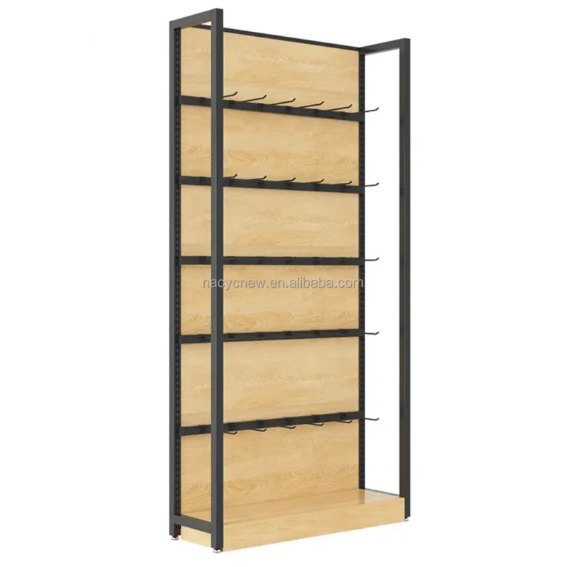 custom.Shelf Solution Design Custom Wooden Display Racks with Best Price and Design Retail Store and Supermarket Shelves