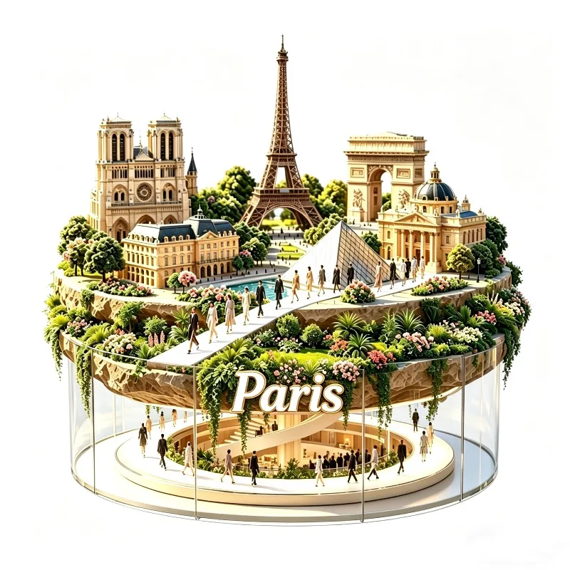 France Paris Fridge Magnets Metal Alloy Material Fashion Show Souvenirs the Eiffel Tower L'Arc de Triomphe Fridge Stickers Gifts