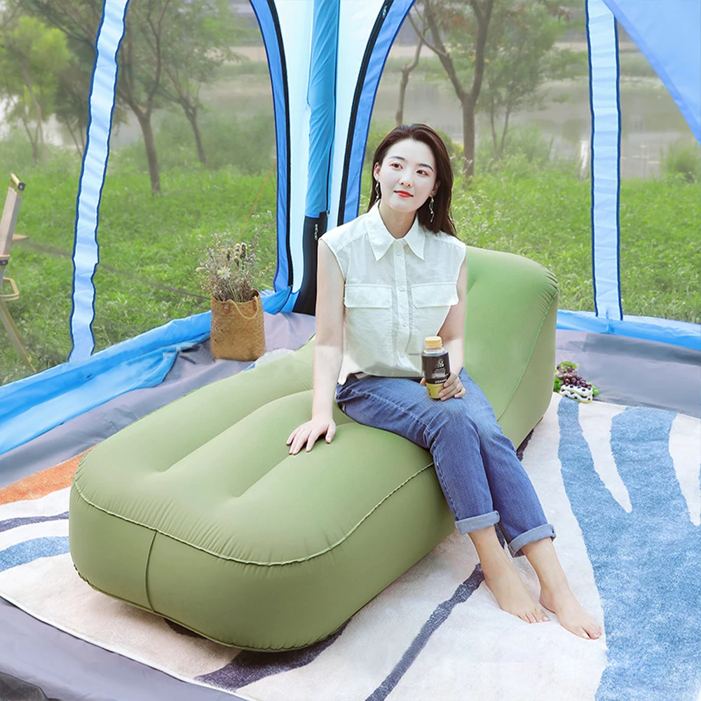 E-RIKE Factory One Click Automatic Inflatable Sofa Supply Camping Self Inflating Air Sofa For Camping