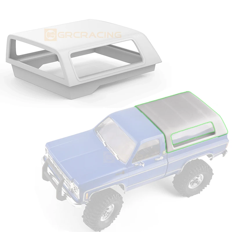 TRX4M White Simulation Plastic Cargo Box Cover Body Shell Modification for 1/18 RC Crawler TRX4-M Chevrolet K10 Upgrade Parts