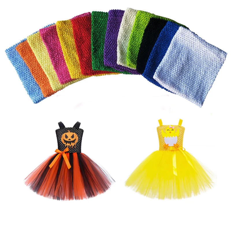 8x8Inches Lined Crchet Tutu Top Tube Tops For Baby Girls Tulle Tutu Dress Birthday Party Princess Dress DIY Accessory
