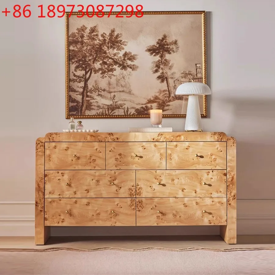 

Скандинавский старый прикроватный ящик из массива дерева, средний антикварный пасторальный входной шкаф для хранения вещей