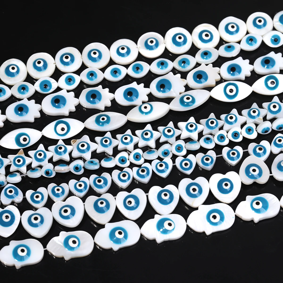 

Evil Eyes Shell Beads Natural Mother of Pearl Shell Beads for Bracelet Necklace Diy Jewelry Making Diy Accessories Handmade