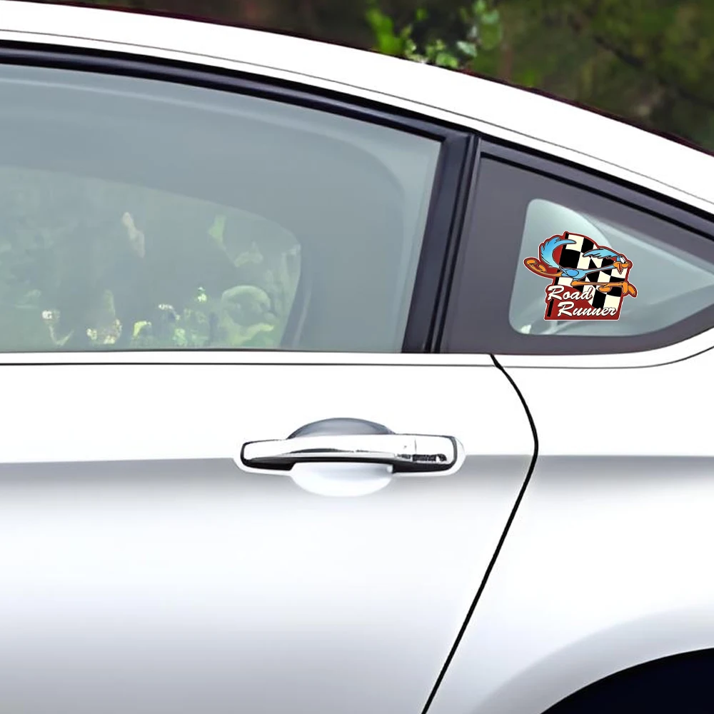 ملصق سيارة ROAD RUNNER Wile E. Coyote الأمريكي الكرتوني، دراجة نارية، سيارة، ATV، ملصق مقاوم للماء