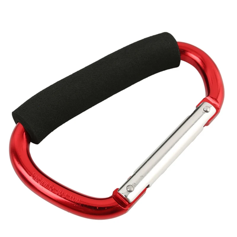 135mm*8mm Large Carabiner Hook With Sponge Safety Balance Shopping Outdoor Camping Hiking Multipurpose Connecting Gear Accessory