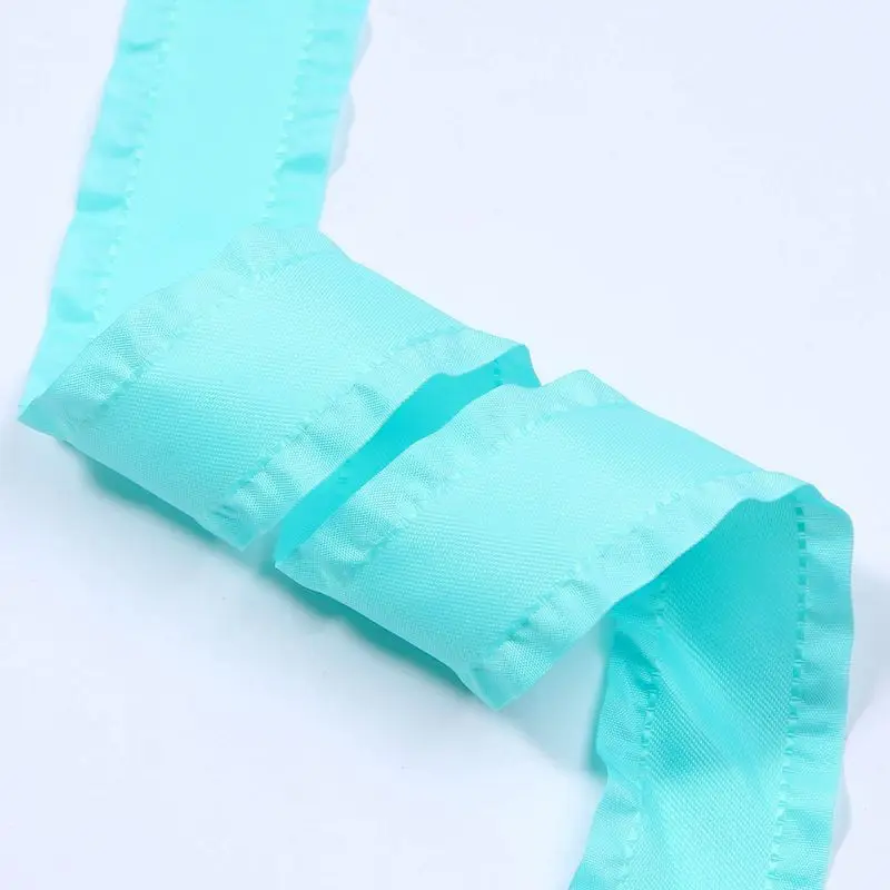 50 Yards 16MM/22MM/38MM Falbala Ruffled Ribbon Skirt Lotus leaf Edge For Hair Bows DIY Crafts Handmade Accessories Packaging