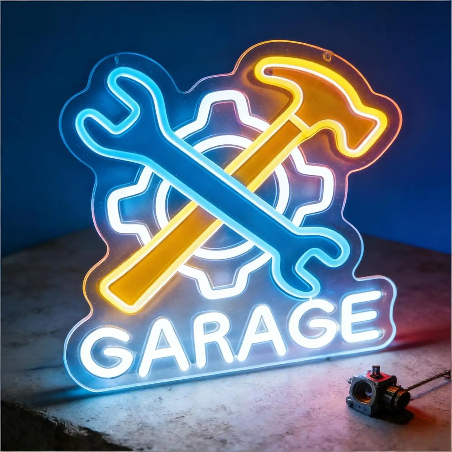 

Garage Neon Sign USB Dimmable LED Light for Auto Shop Garage Workshop Man Cave Automotive Themed Wall Art Decor Special Gifts