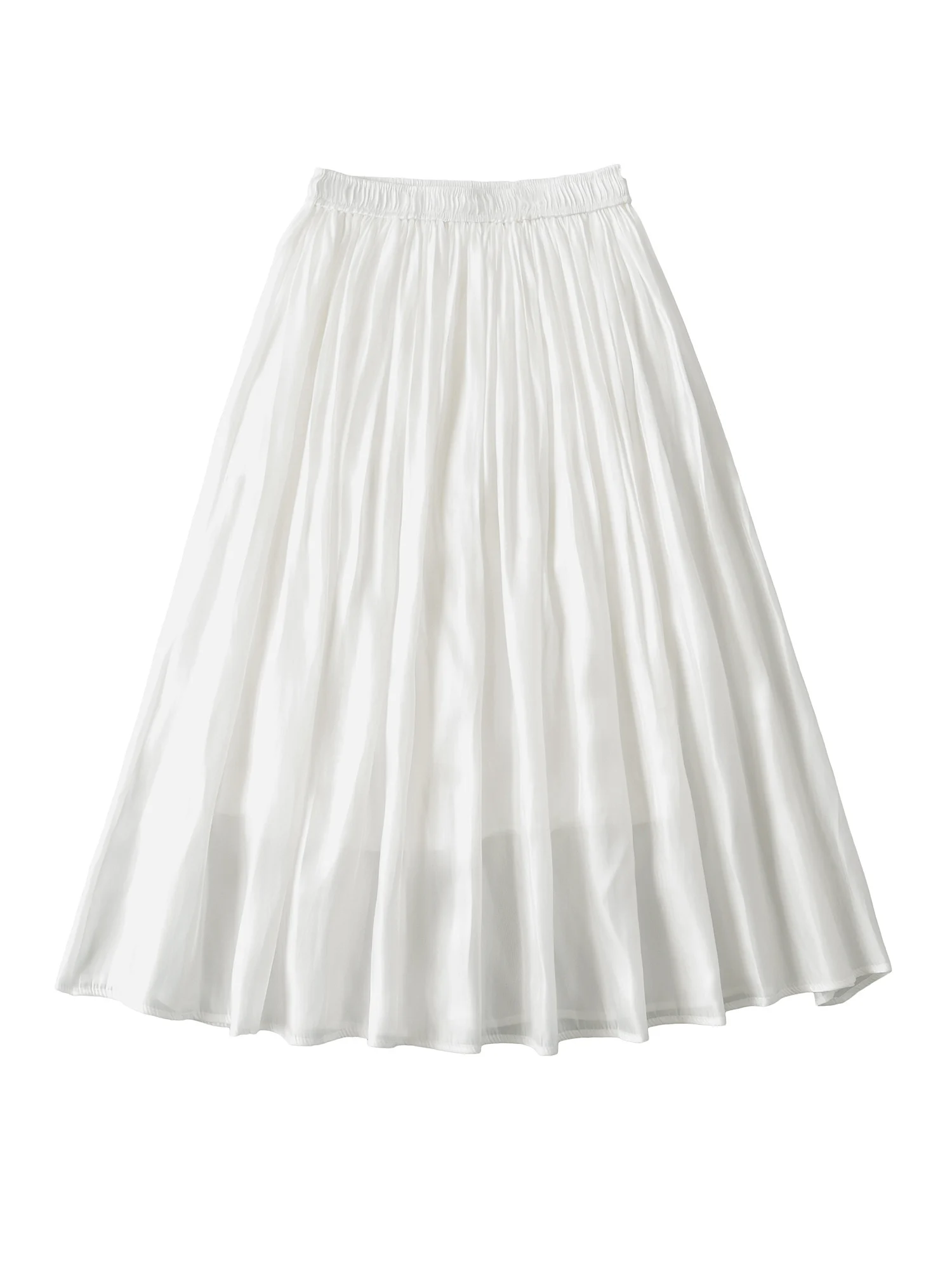 

Американский Sle, винтажная универсальная утягивающая атласная юбка с эластичной резинкой на талии, женская свободная юбка-миди трапециевидной формы