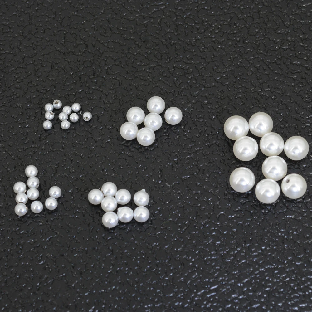 10Pcs 14g 16g 3-6mm DIY Imitation Pearls Body Jewelry Replacement Spare BALLS Labret Barbell Bar Piercing Attachments