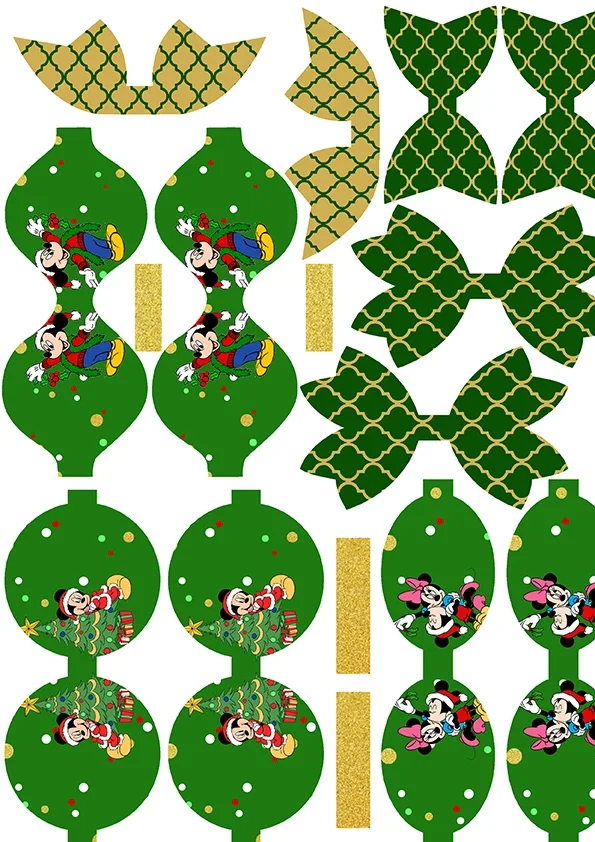 

Christmas Disney Mickey Xmas Bow Part Shape Faux Leather Sheet Crafts DIY Handmade Kids Hair Bow Materials Decoration 12*8 Inch