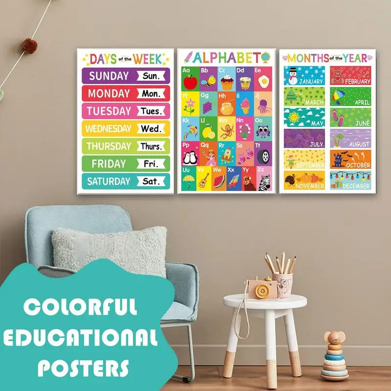 ملصقات تعليمية للأطفال مخطط الأبجدية 28 × 42 سم وسائل تعليمية للمدرسة ديكورات الفصول الدراسية يجب أن تمتلكها لرياض الأطفال في مرحلة ما قبل المدرسة