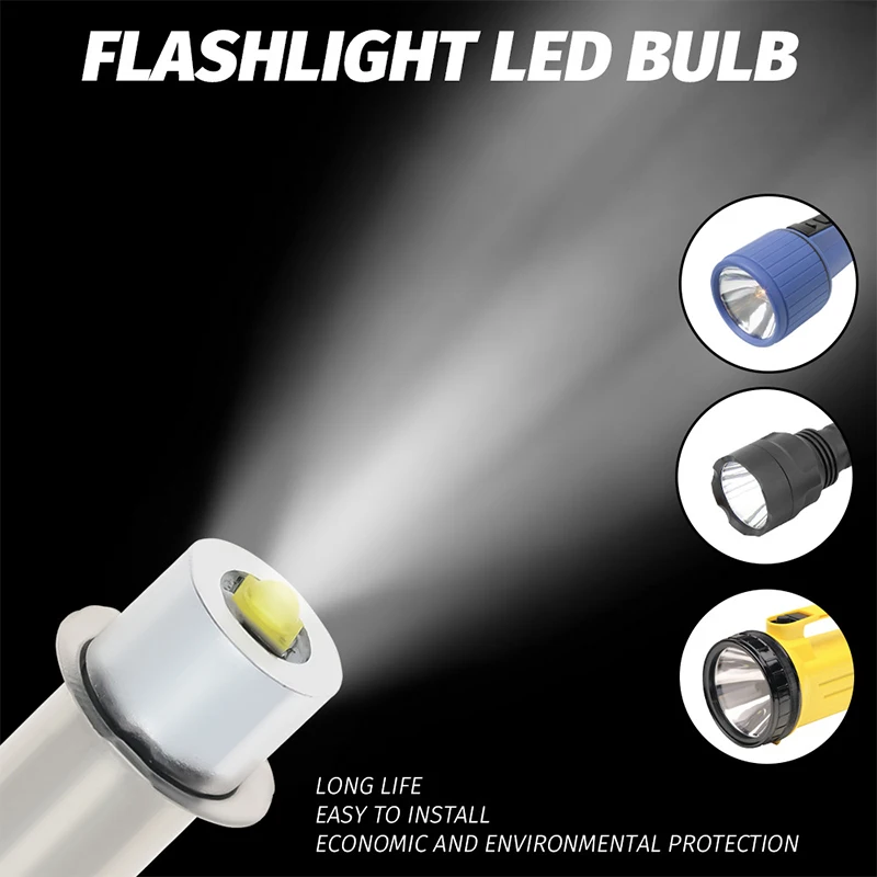 Hot Sale P13.5S 3W DC3V-12V DC6V-24V LED Upgrade Lamp Bulb Flashlight Replacement Bulb Torch Emergency Light Bulbs Work CD Cells