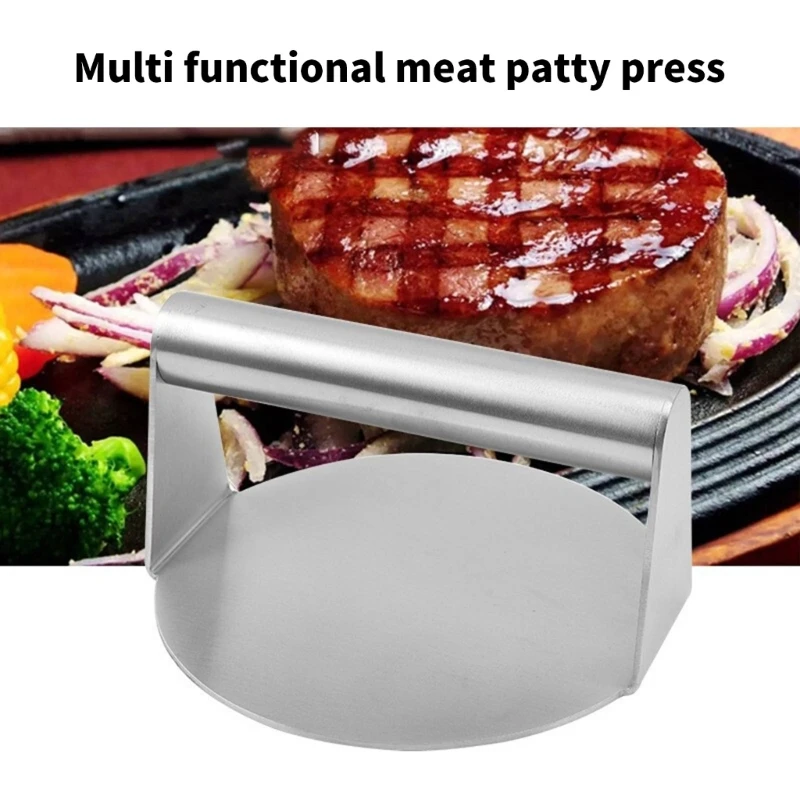 Set of 3 Hamburger Press Hamburger Maker Grilling Tool Patty Press Cheese Melting Lid Professional Griddles Accessory