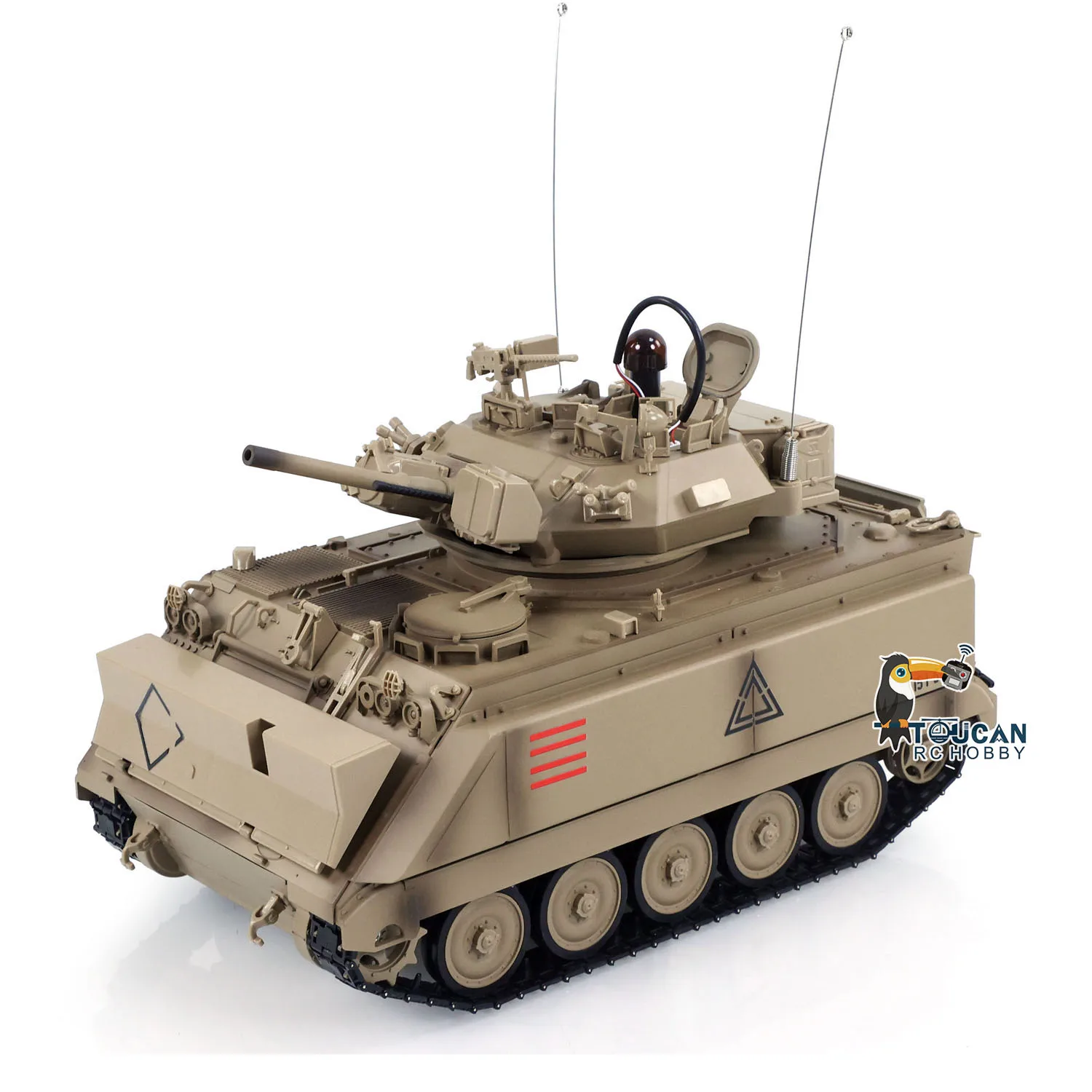 Giocattoli 1/16 TD Telecomando Carro Armato Militare M2412-A M113A1 MRV 320 Torretta Rotary Barrel Recoil Ruota di Guida A Infrarossi RC Panzer