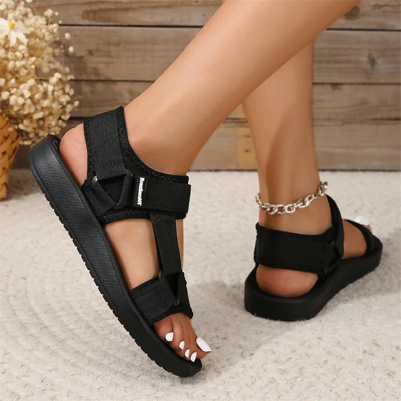 2024 Summer New Wear-resistant, Comfortable, Fashionable and Casual Sandals for Women To Wear Thick-soled Beach Sandals