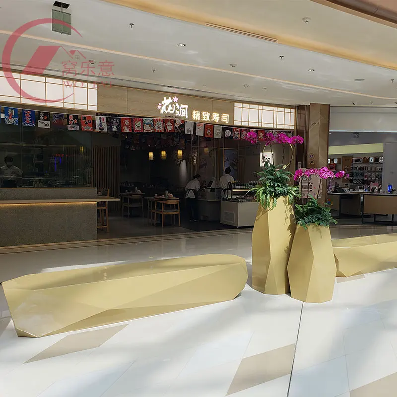 *Cutomization Fiberglass Bench with Flower Pot Planter with Seating Outdoor Furniture Hotel Use Indoor Furniture