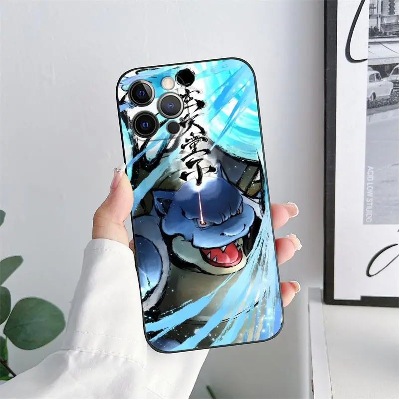 Pokemon Gengar Sylveon Anime Phone Case for iPhone 11 15 Pro Max Case Coque 14 Plus 13 Pro 12 Mini 11 X XR 7 8 SE TPU Soft Cover