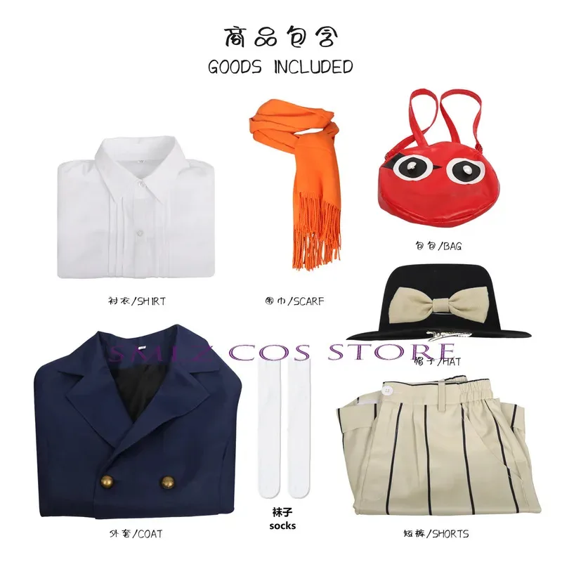2025 12 Yumeno Cosplay Anime Bungo Stray Dogs disfraz Kyusaku uniforme abrigo falda bolsa peluca traje fiesta traje de juego de rol para