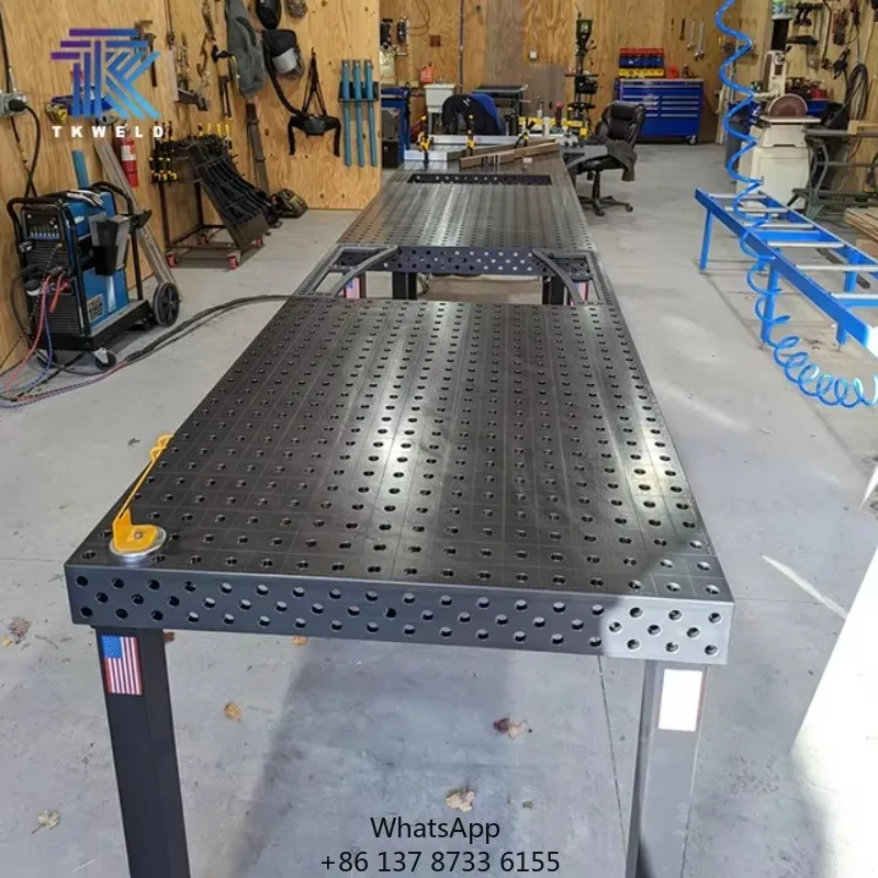 

CE Certified High Quality 2000*1000*200mm Welding Table 3D/2D Steel Platform D16 D28 Cast Iron 0.5mm Plasma Nitriding