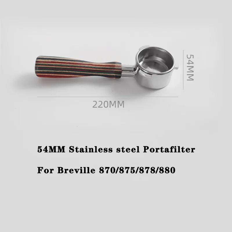 51mm/54mm/58mm Stainless Steel Coffee Portafilter for Barsetto/EXPOBAR/Welhome/DeLonghi/Breville/Nova Coffee Handle Filter