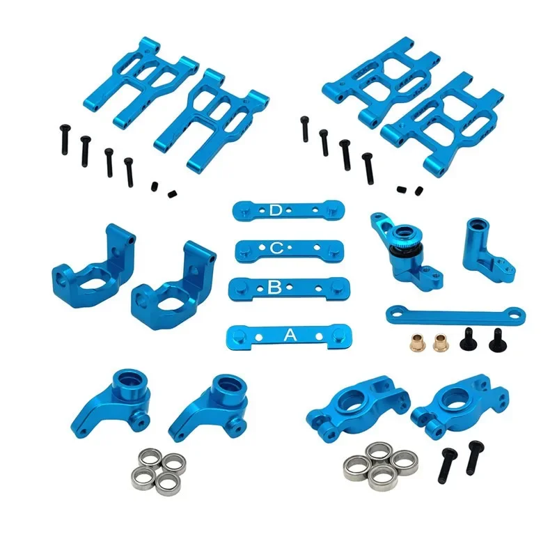 

FOR MJX Hyper Go 10303 10304 Metal Steering Cup Hub Carrier Steering Assembly Swing Arm Set 1/10 RC Car Upgrade Parts Accessorie